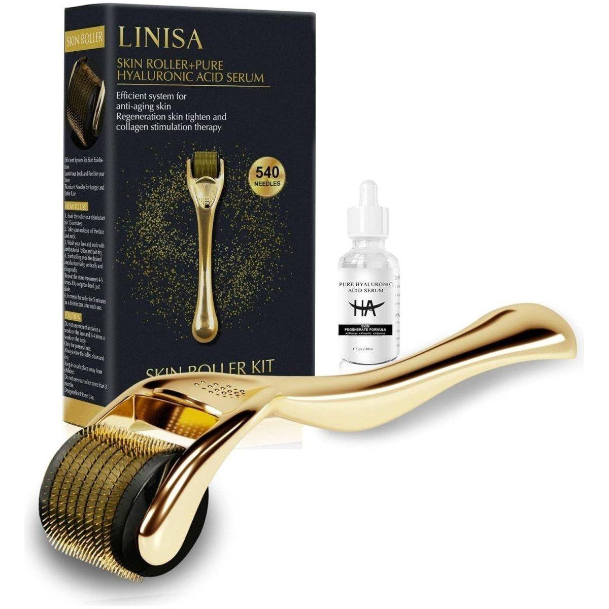 Derma Roller and Vitamin C Serum - 30ml Set: A Dynamic Duo for Skin Rejuvenation - Glam Global UKLinisa