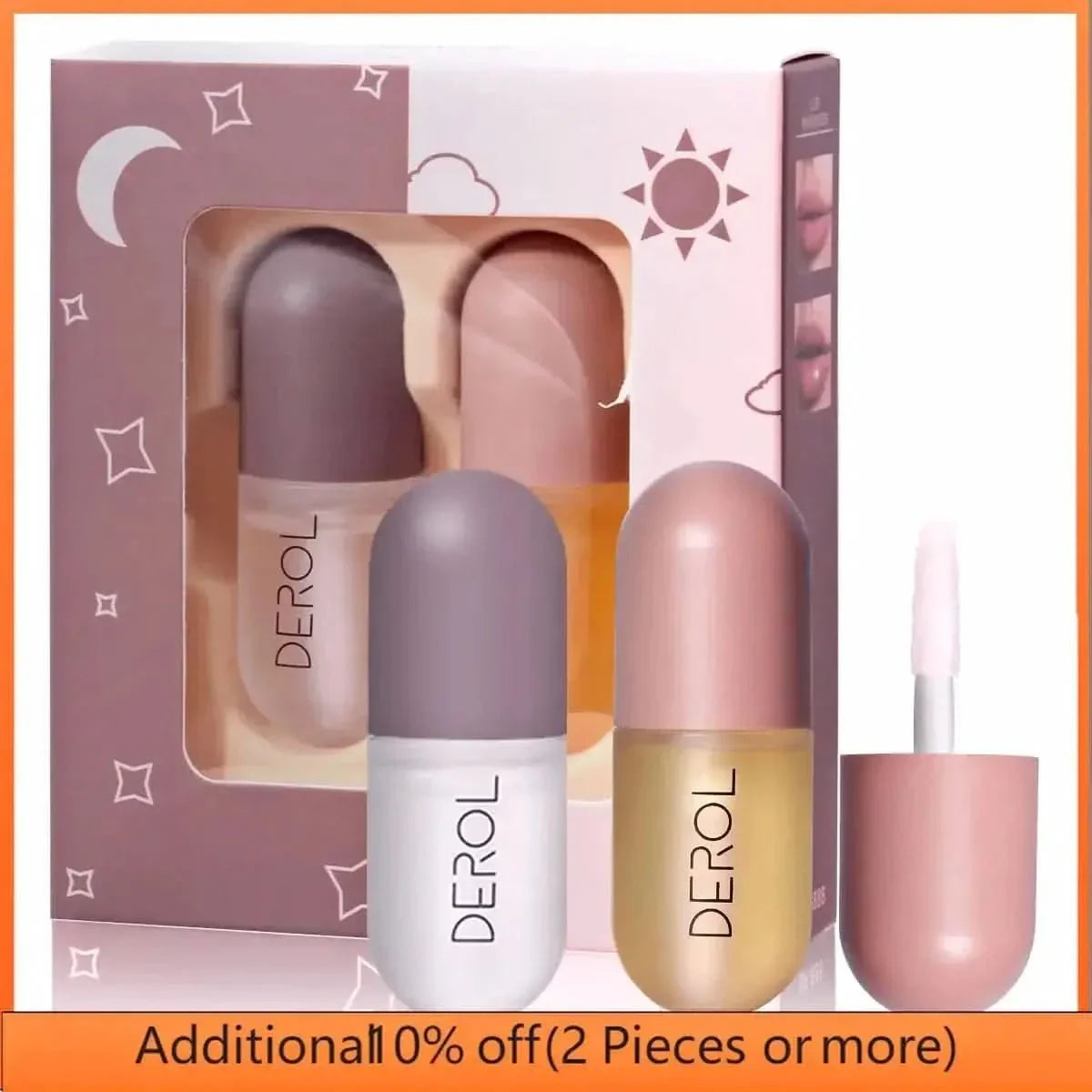 DEROL™ Lip Plumper Kit | Day & Night Lip Treatment - Vegan & Cruelty - Free - Glam Global UKDEROL