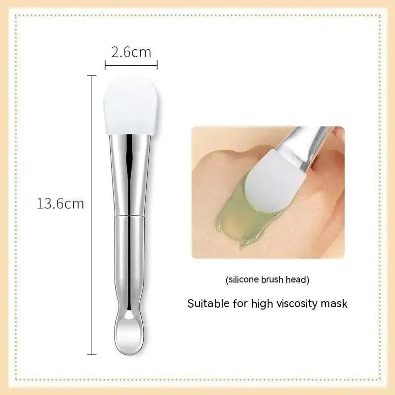Double - Ended Silicone and Bristle Brush Facial Mask Applicator - Glam Global UKGlam Global UK