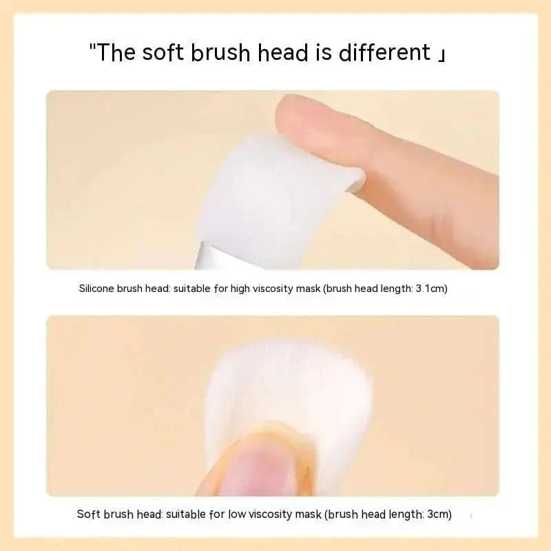 Double - Ended Silicone and Bristle Brush Facial Mask Applicator - Glam Global UKGlam Global UK