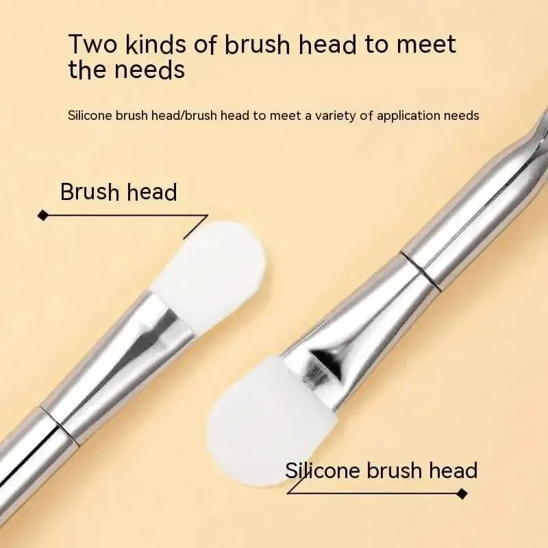 Double - Ended Silicone and Bristle Brush Facial Mask Applicator - Glam Global UKGlam Global UK