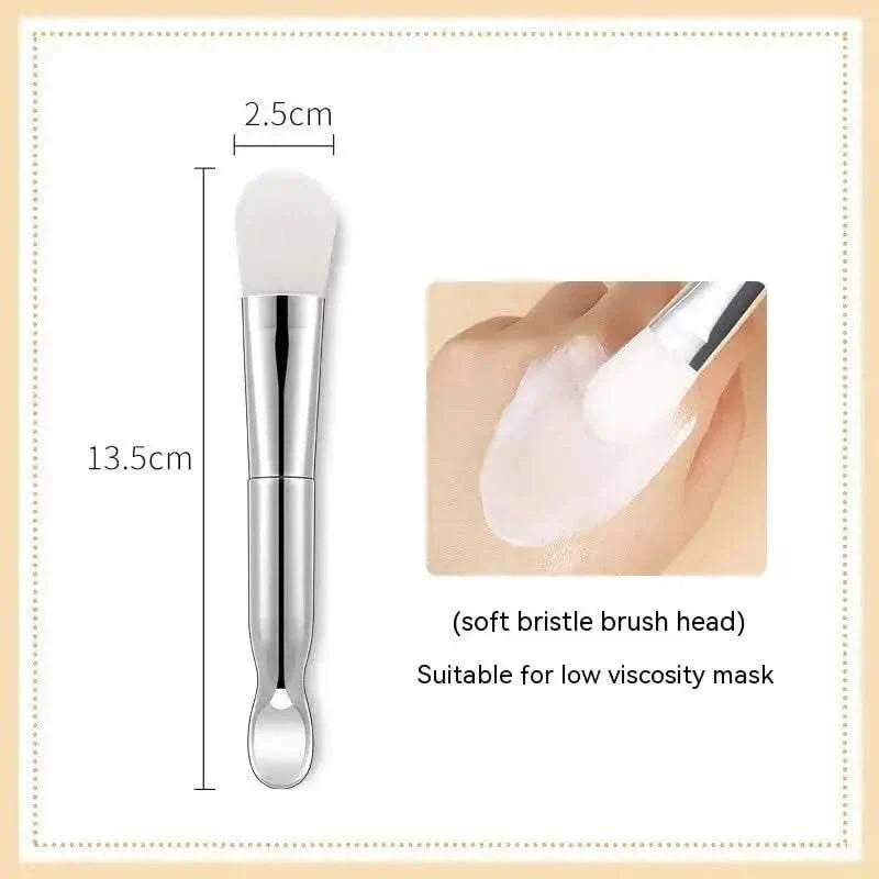 Double - Ended Silicone and Bristle Brush Facial Mask Applicator - Glam Global UKGlam Global UK