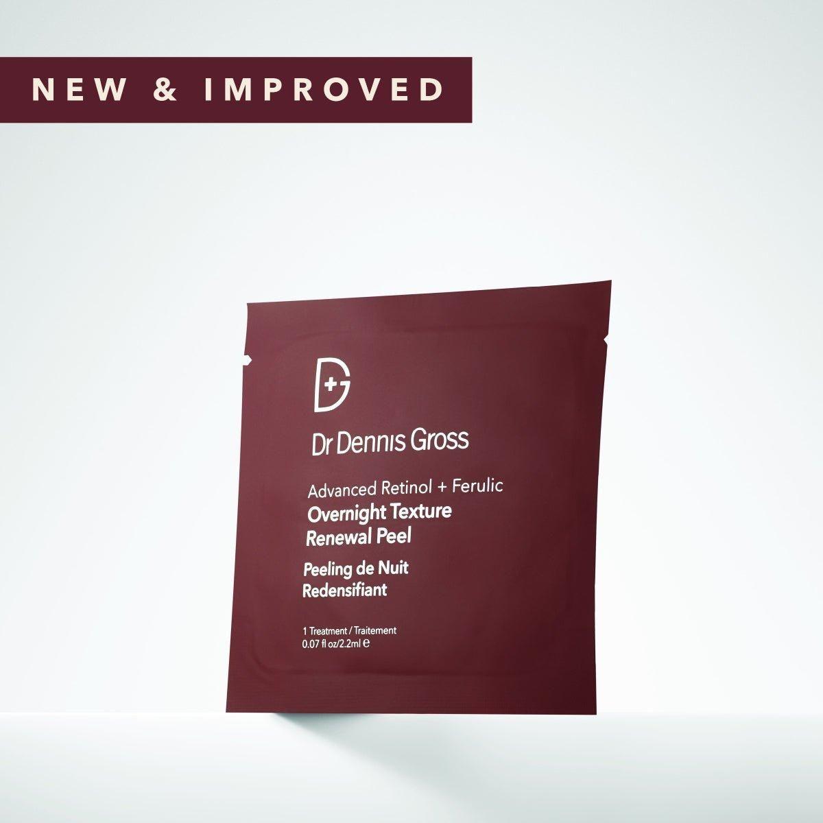 Dr Dennis Gross Advanced Retinol & Ferulic Overnight Texture Renewal Peel - 2.2ml - Glam Global UKDr Dennis Gross