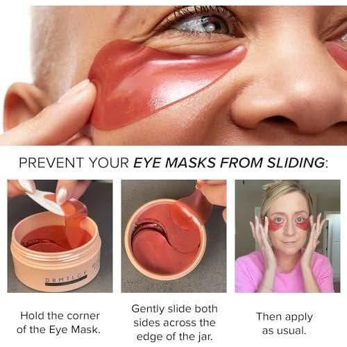 DRMTLGY Brightening Eye Masks - Caffeine Eye Masks - 60 Under Eye Patches - Glam Global UKDRMTLGY