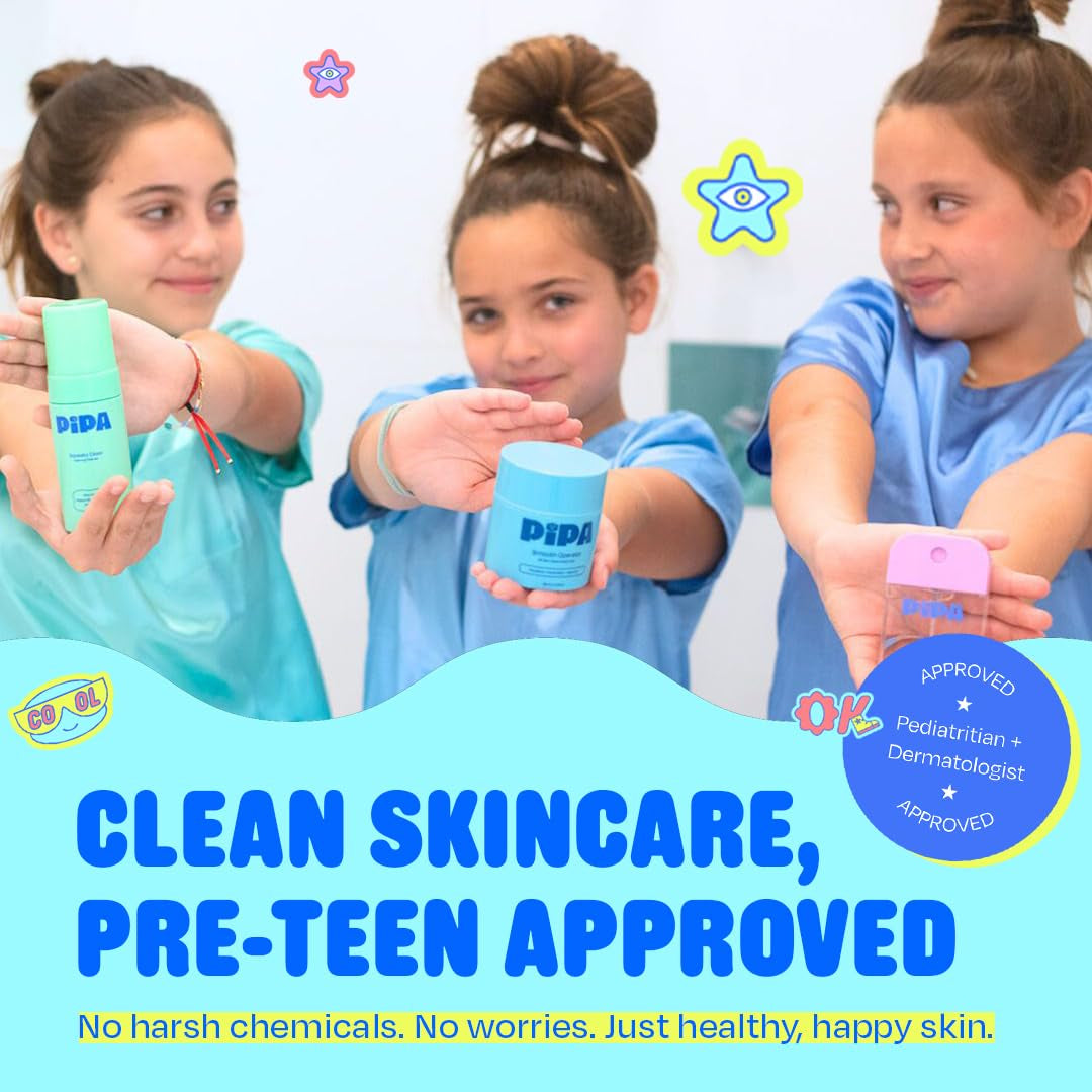Skincare Start Young Bundle Gift Set | 3-Step Birthday Gift Skin Care Routine for Girls & Tweens 8 to 12 | Alcohol-Free & Safe | Includes Foam Face Cleanser, Face Moisturizer & Facial Mist