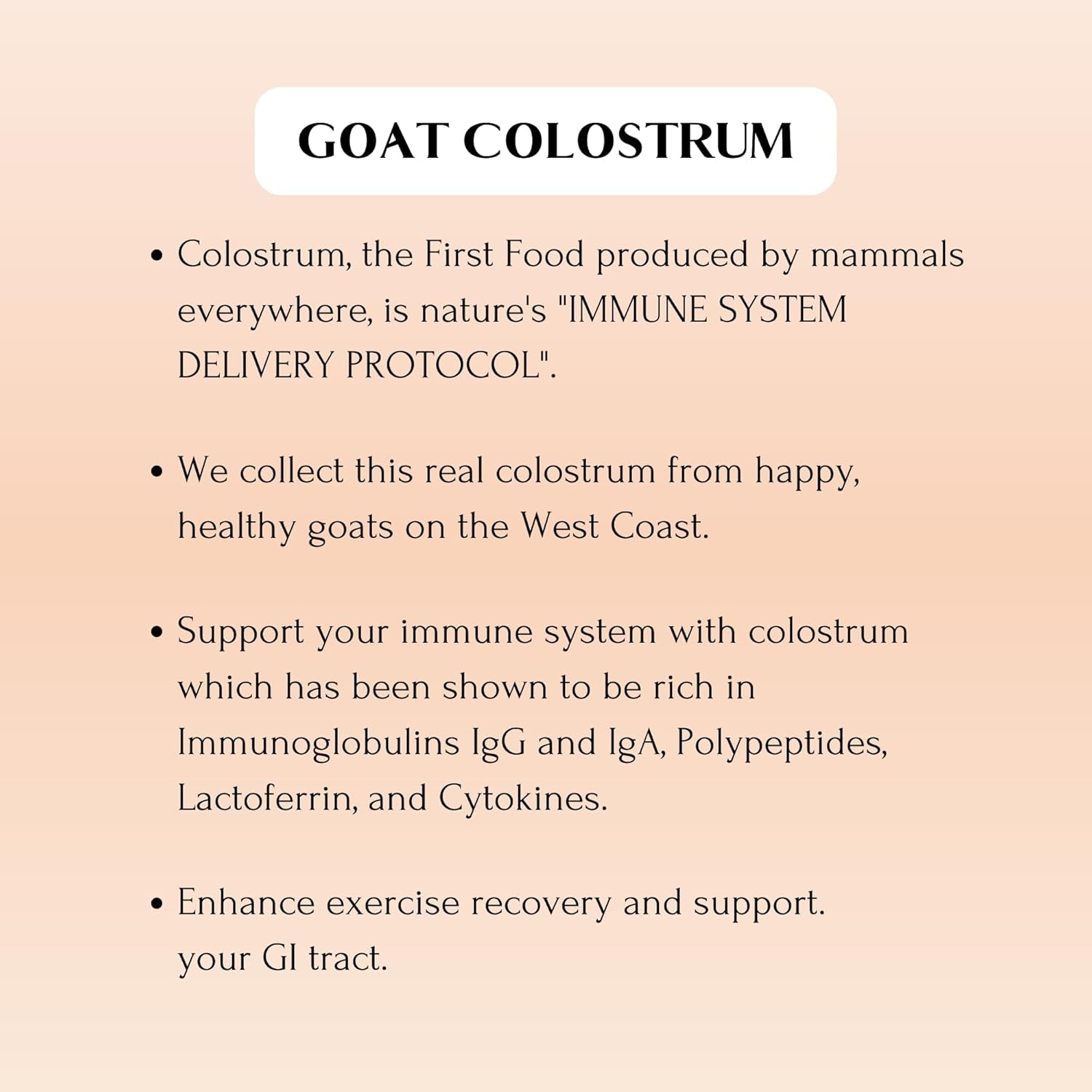 Mt. Capra Grass-Fed Goat Colostrum Powder – 17 Servings | High in Immunoglobulins | Immune System, Gut Health & Athletic Performance Support
