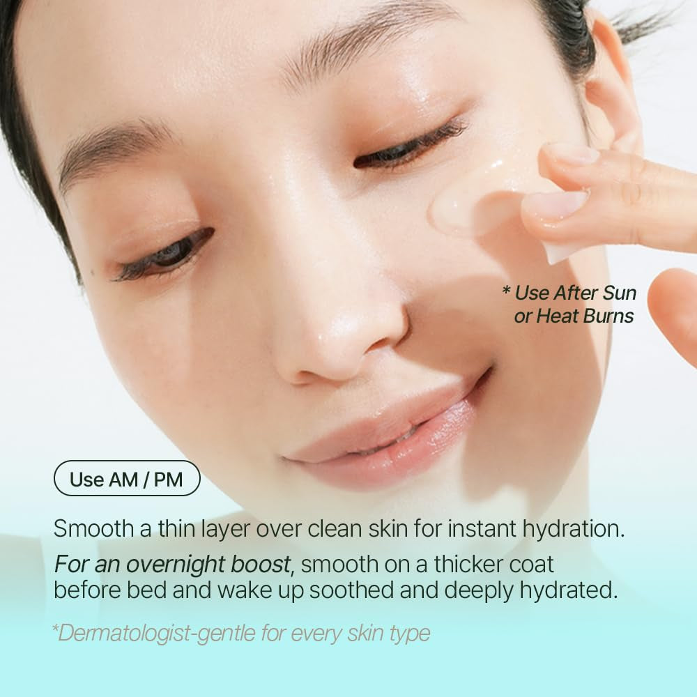 NATURAL DERMA PROJECT NDP Cica Cream - Gel Face Moisturizer for Sunburn Relief, Lightweight Korean Moisturizer for Sensitive Skin, Centella Asiatica, Hydrating, Calming, Soothing (1.7 Fl Oz / 50Ml)