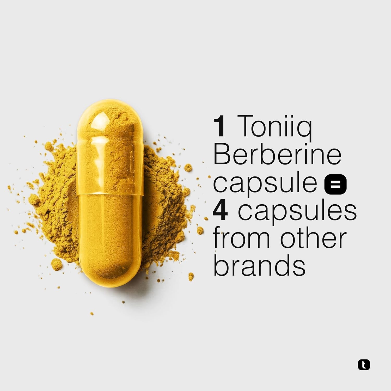 Toniiq NSF Certified Ultra High Strength Berberine Hcl from the Himalayas - 100:1 Concentrated Extract - Lab-Tested 97% Berberine Hcl - 180 Vegetarian Capsules, 1500 Mg per Serving
