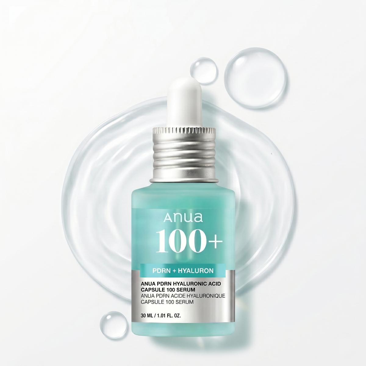 Anua PDRN Hydration & Glow Trio – Hyaluronic 100 Serum, Cream & Capsule Mist