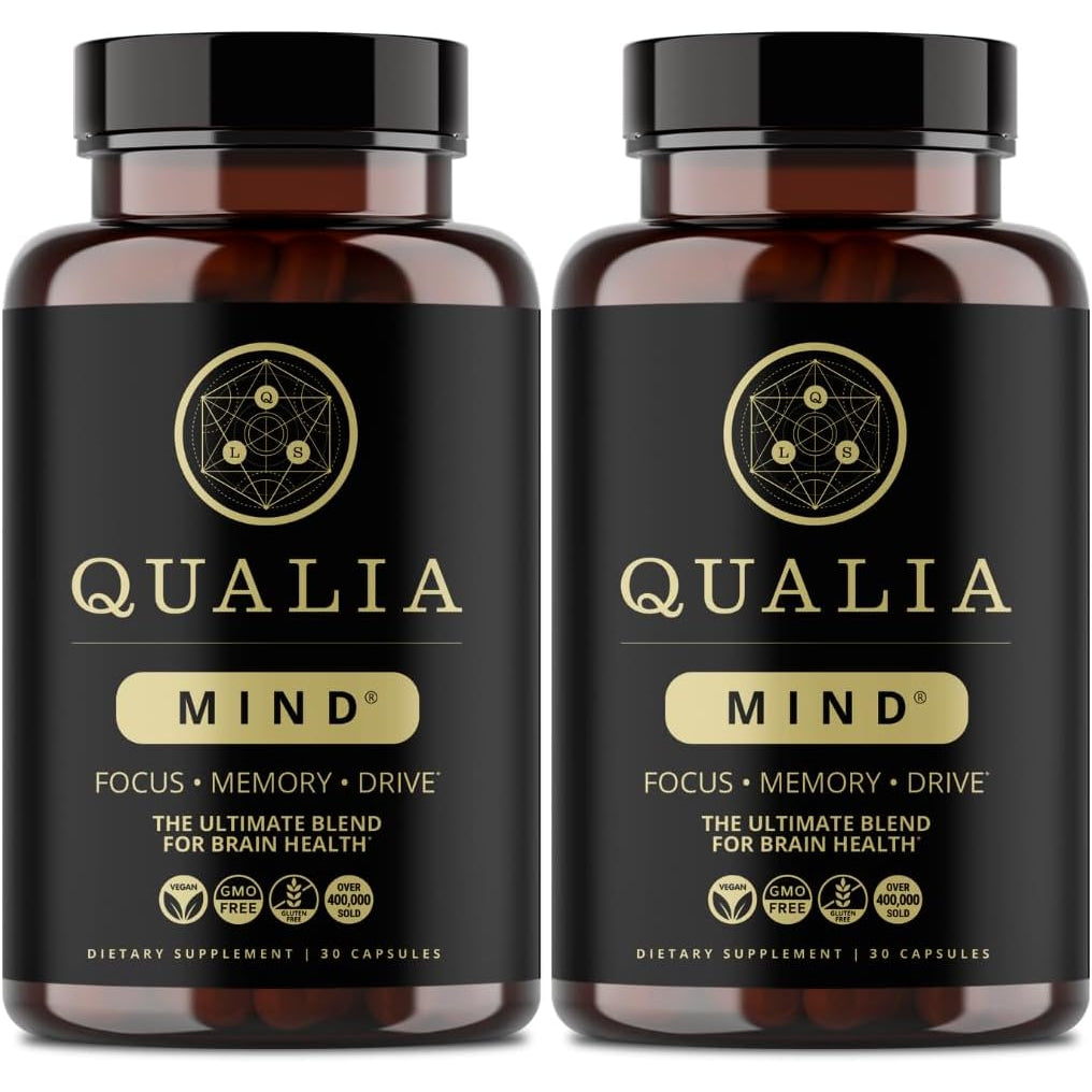 Qualia Mind — Beat Brain Fog | Doctor-Formulated Premium Brain Nourishment | Fuel Focus, Drive & Energy | 32 Ingredients Including Lion’S Mane, Cognizin™, Ginkgo & More| 2 Week Supply*