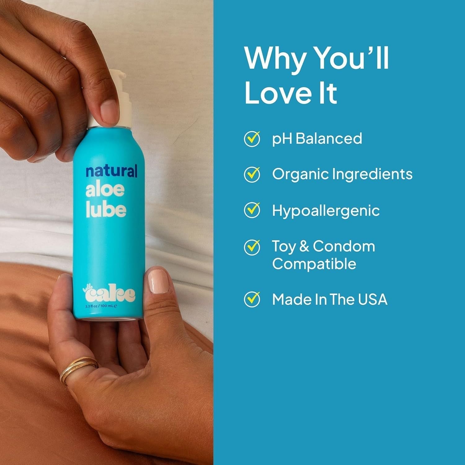 Cake Natural Aloe Lube – 100ml | pH-Balanced, Aloe-Based Personal Lubricant for Comfort & Hydration