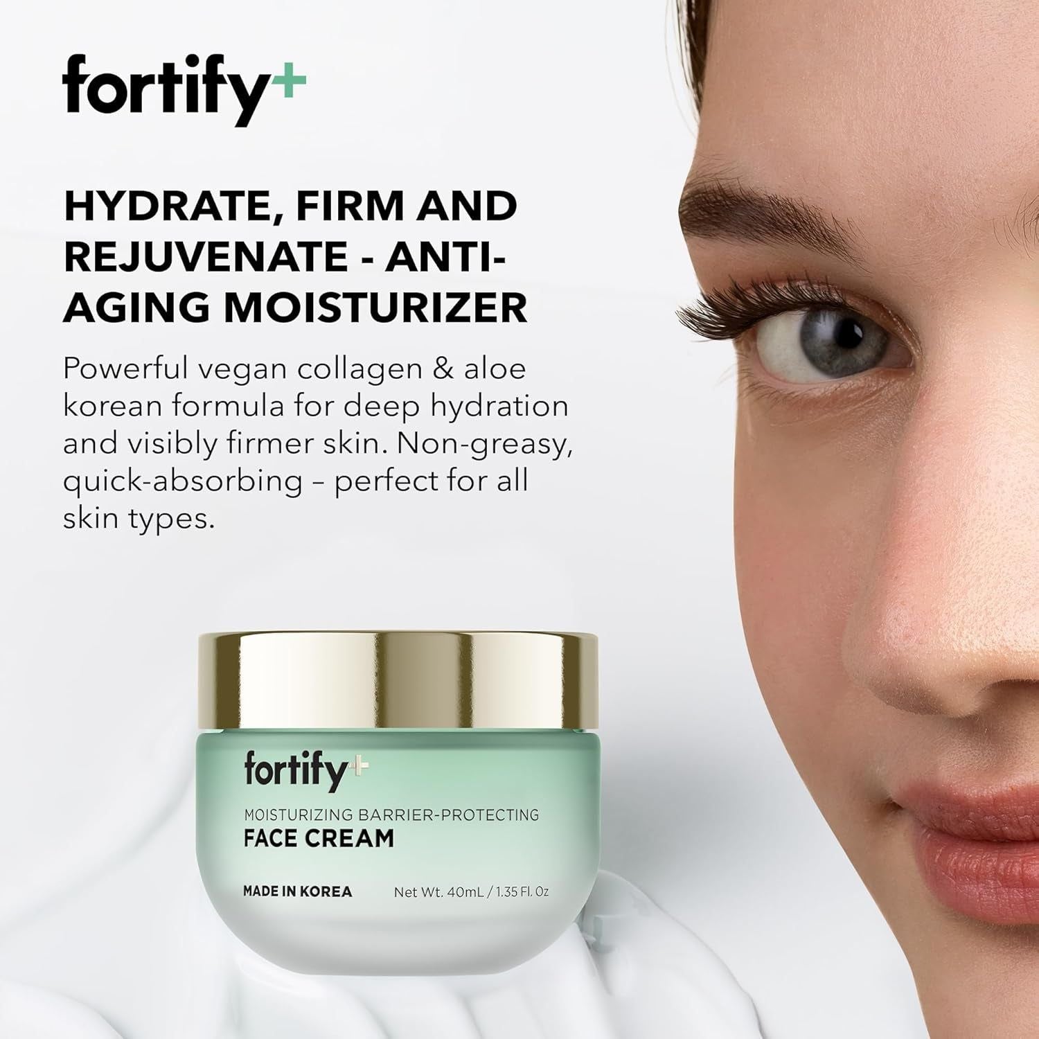 [Fortify Skincare] Fortify+ Moisturizing Barrier-Protecting Face Cream – 50ml | 9-in-1 Advanced Hydration, Repair & Skin Barrier Support
