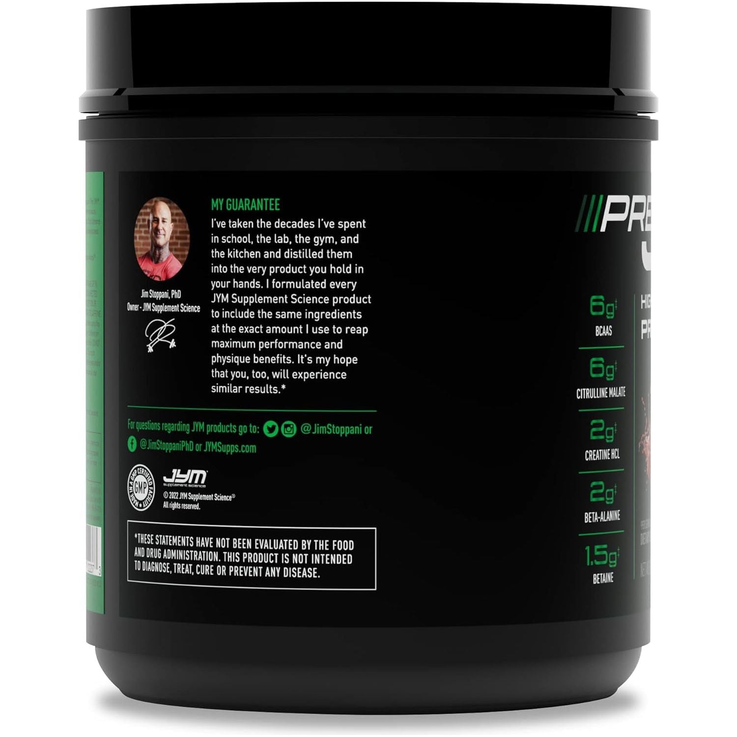 JYM Supplement Science PreJYM High-Performance Pre-Workout – 780g | Black Cherry | Strength, Focus & Endurance Formula