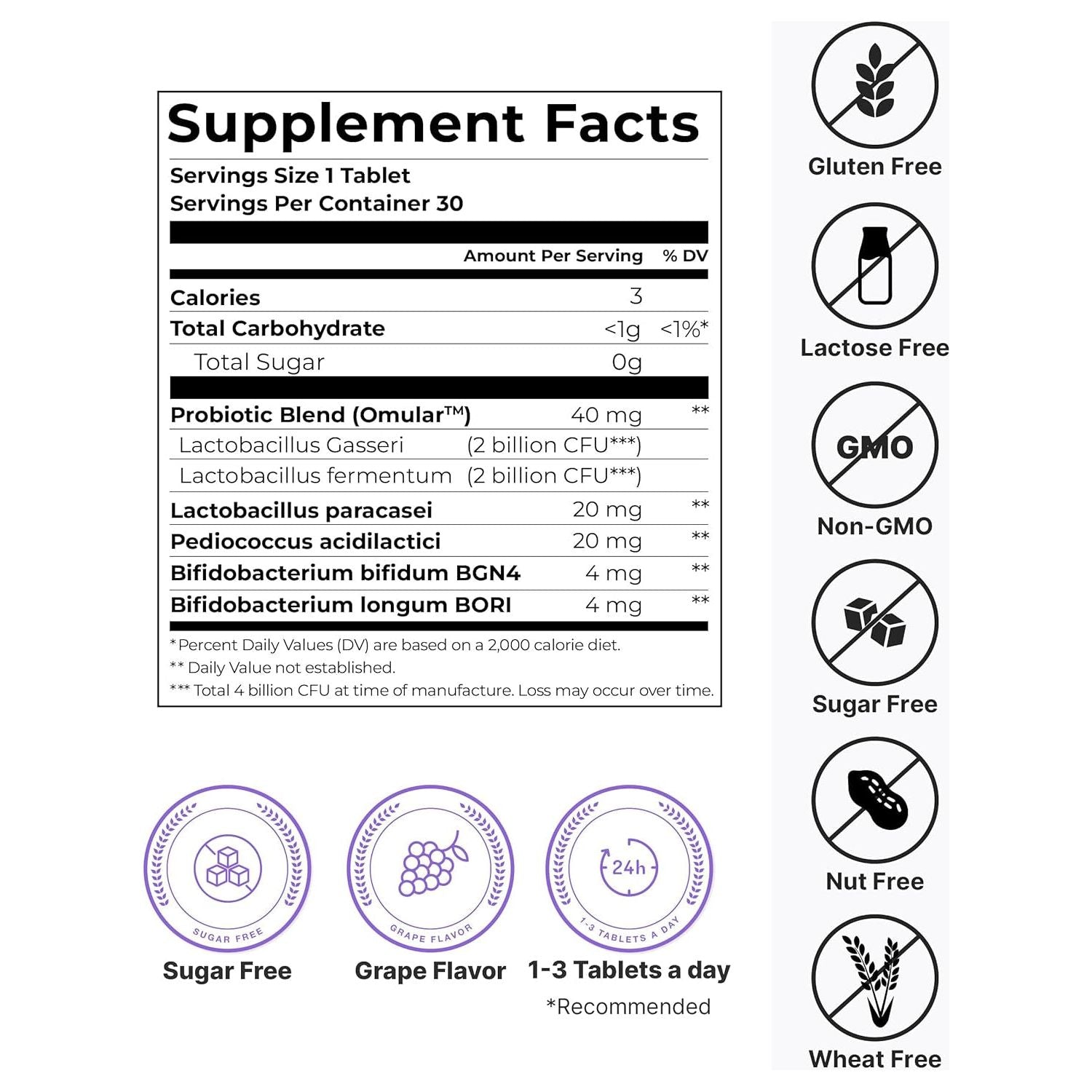 K-Nutra Dentifresh Purple – 30 Tablets | Probiotic Oral Care & Fresh Breath Support