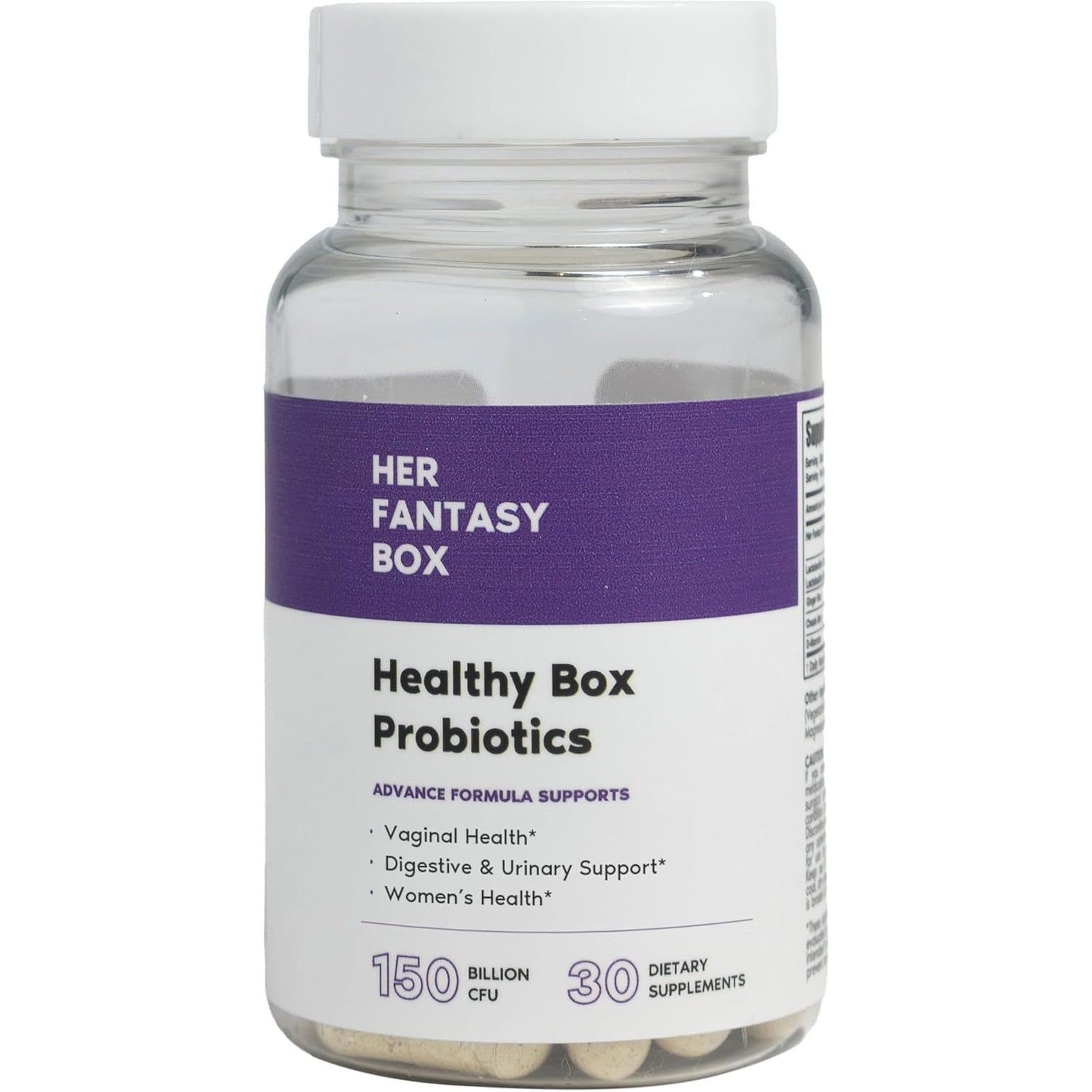 Her Fantasy Box | Healthy Box | Vaginal Probiotics for Women – Prebiotics + Advanced Lactobacillus Blend – Hormonal Balance, PMS Relief – Feminine Health Support with Cranberry & D-Mannose