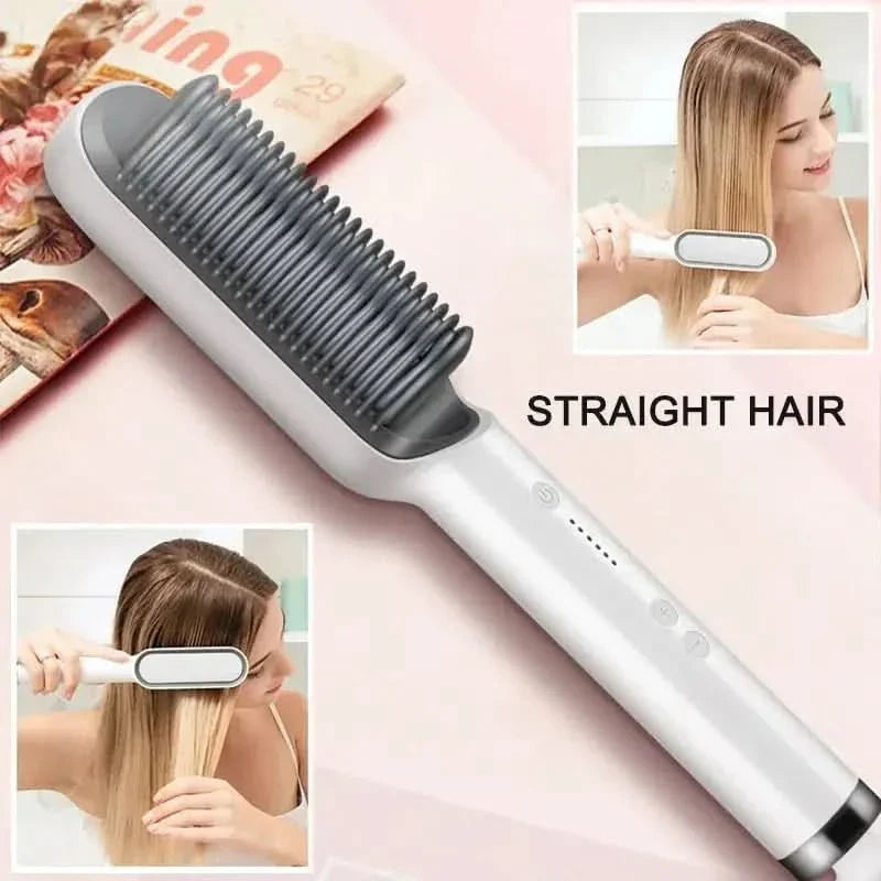 Electric Heated Hair Straightener Brush - Glam Global UKGlam Global UK