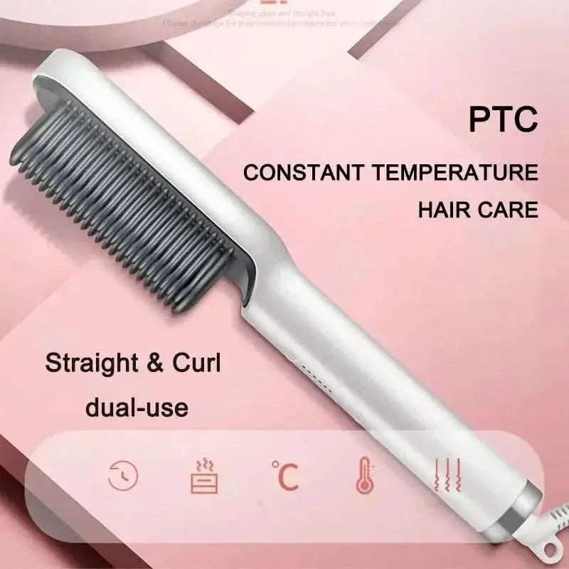 Electric Heated Hair Straightener Brush - Glam Global UKGlam Global UK