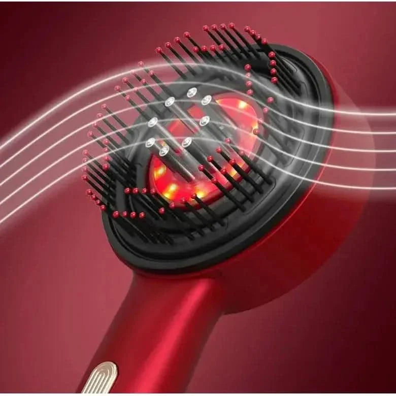 Electric Massage Comb | Scalp Care with Red Light Therapy & Adjustable Intensity - Glam Global UKGlam Global UK