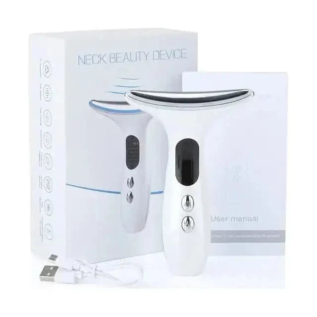 EMS Device for Firmer Slimmer Face | Neck and Chin Massager with LED Therapy - Glam Global UKGlam Global UK