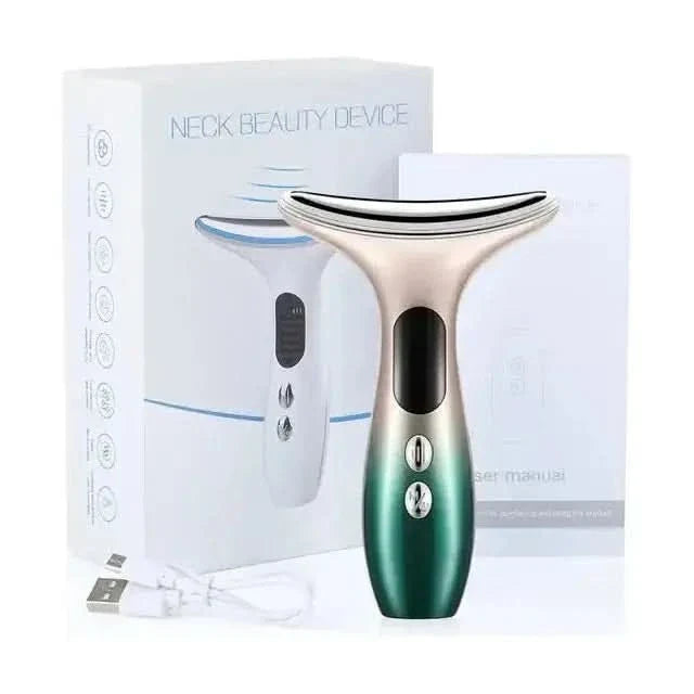EMS Device for Firmer Slimmer Face | Neck and Chin Massager with LED Therapy - Glam Global UKGlam Global UK