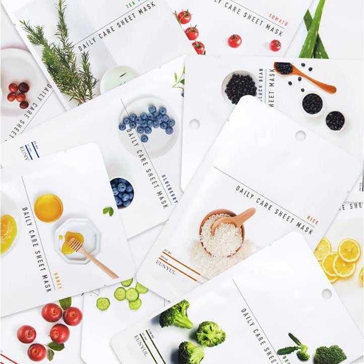 EUNYUL Daily Care Facial Sheet Mask 22ml*10ea (12 - type) - Glam Global UKEUNYUL