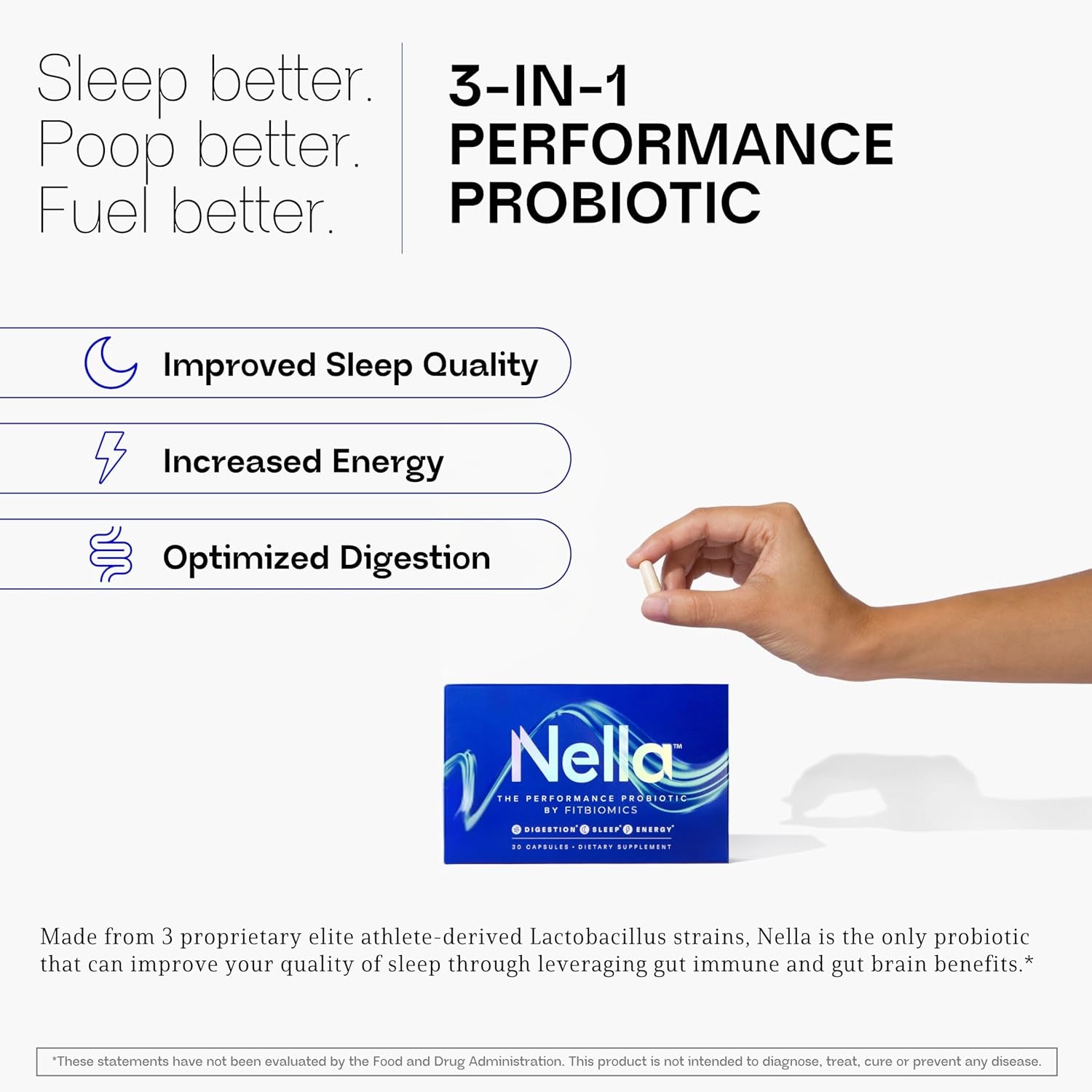 Nella by Fitbiomics, 30 capsules – product view 2