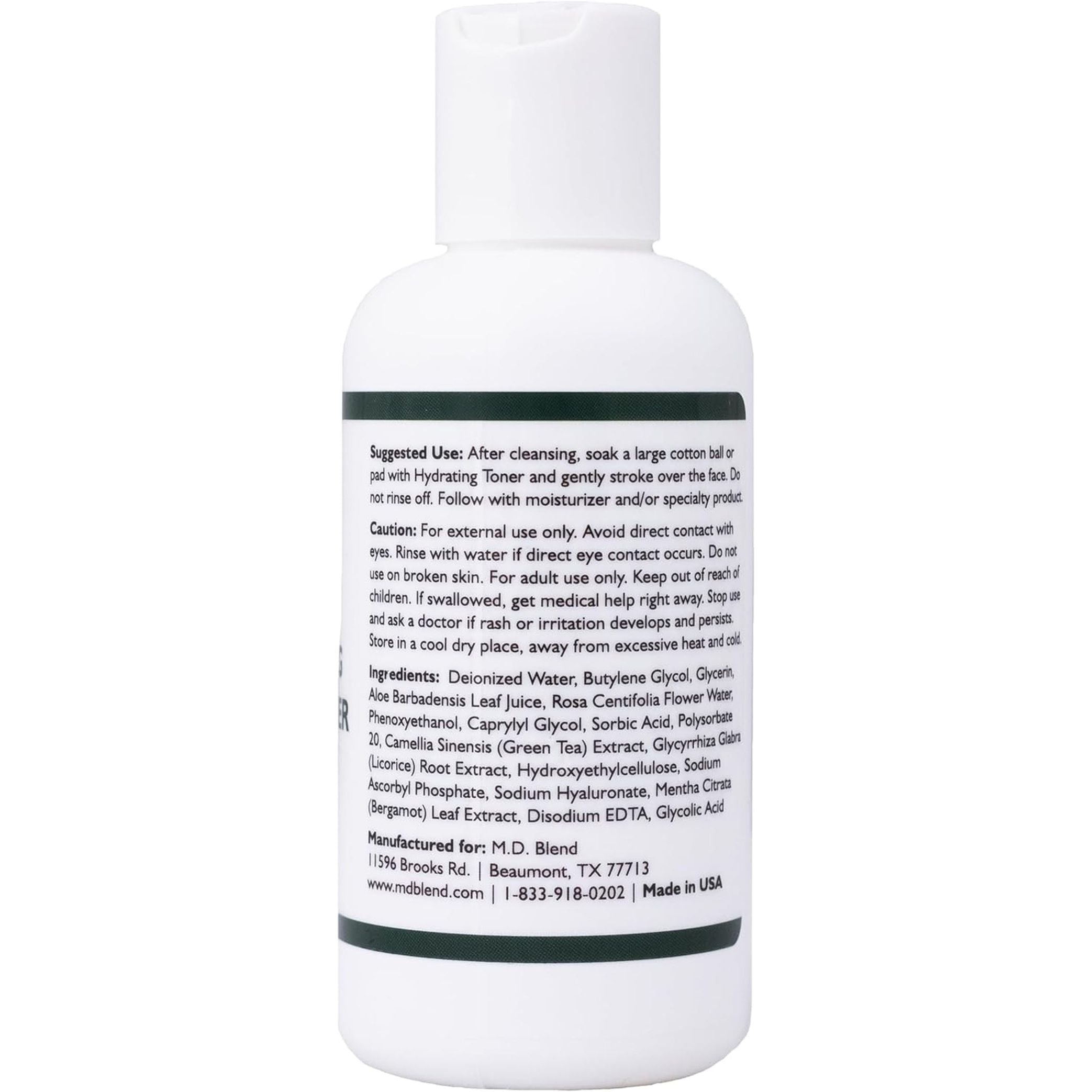 M.D. Blend Hydrating Facial Toner – 4 fl oz | Refreshing, Alcohol-Free Toner for All Skin Types