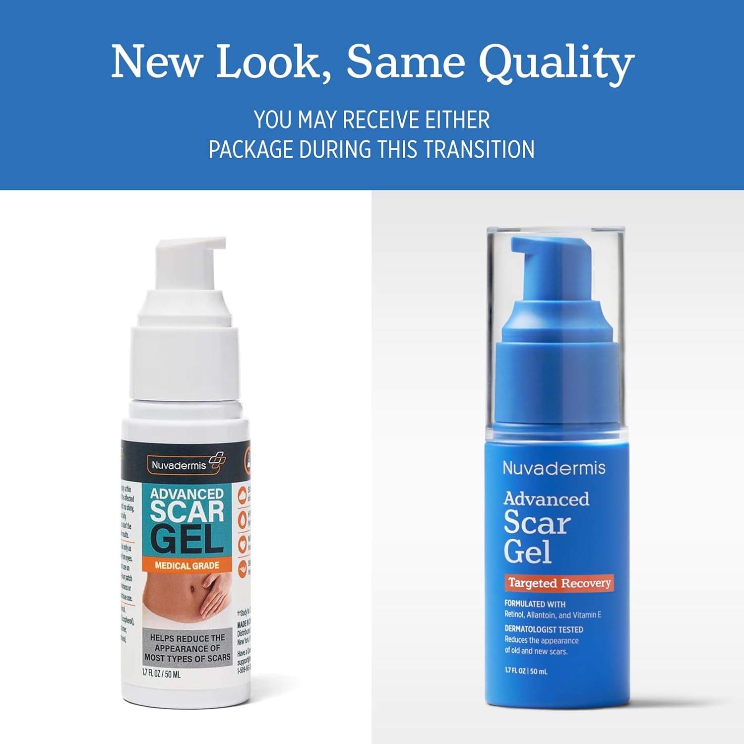 Nuvadermis Scar Gel - Targeted Recovery Scar Cream for Surgical Scars - 50ml