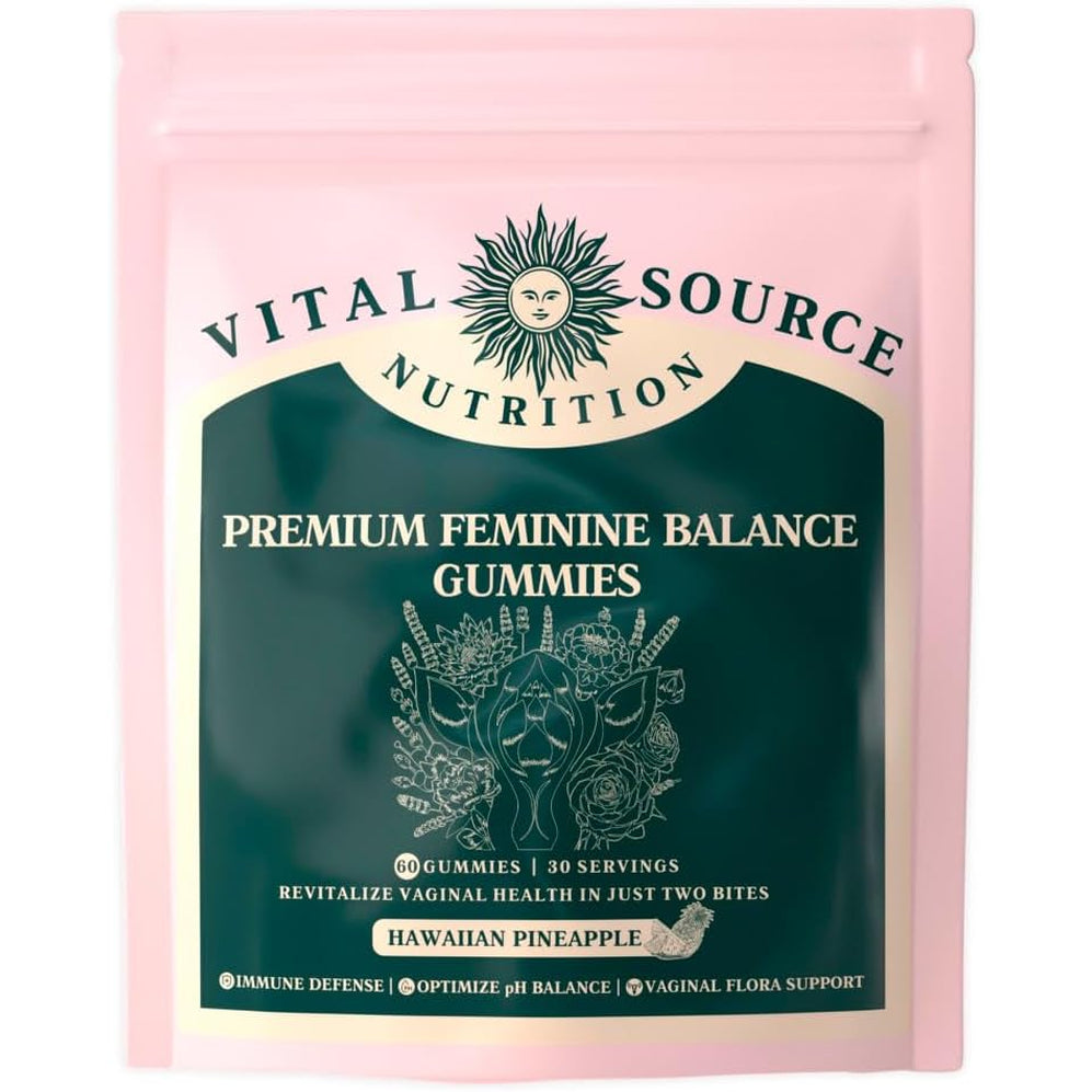 Vital Source Nutrition Women's Vaginal Probiotic Gummies – 60 Count | Hawaiian Pineapple | pH Balance, Vaginal Flora & Immune Defence Support | Vegan & Gluten-Free