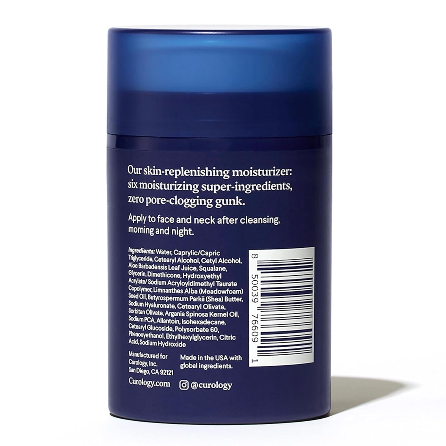 Curology Cream Moisturizer, Rich Hydrating Face Lotion for Dry Skin, with Shea Butter and Hyaluronic Acid, 1.7 Fl Oz