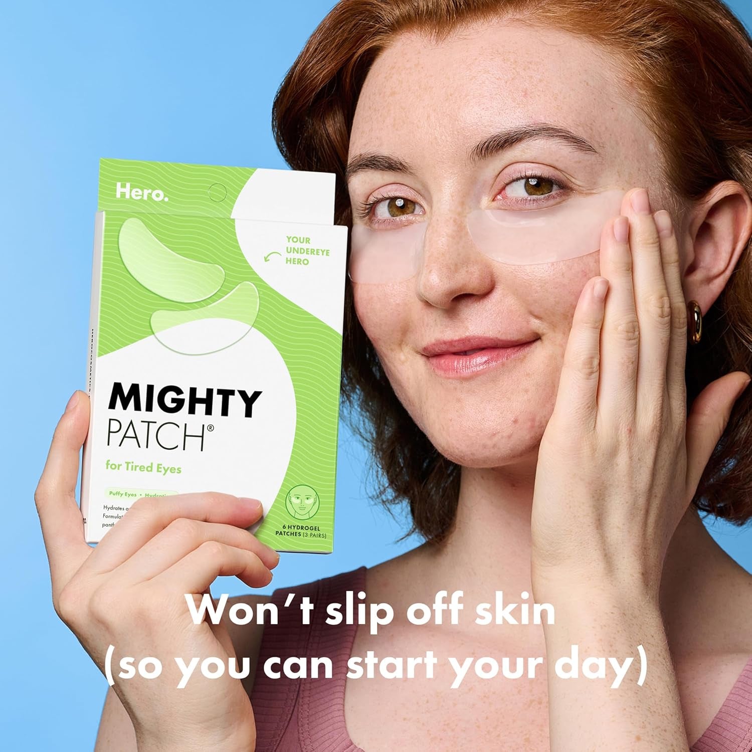HERO COSMETICS Mighty Patch™ for Tired Eyes Patches - Soothing Hydrogel Patches - 6 Pack