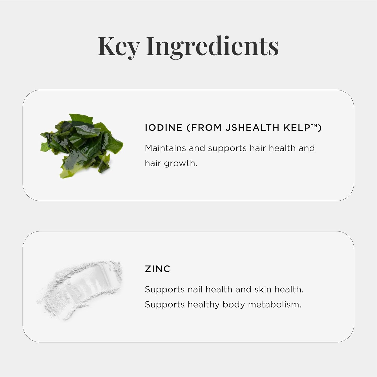 JSHealth Hair + Energy – 60 Capsules | Hair Growth & Energy Support with Iodine & Zinc