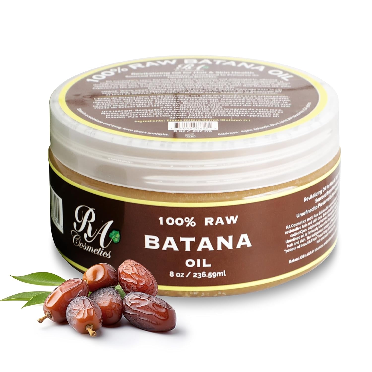 RA COSMETICS 100% Natural Unrefined Batana Hair Oil - 240ml