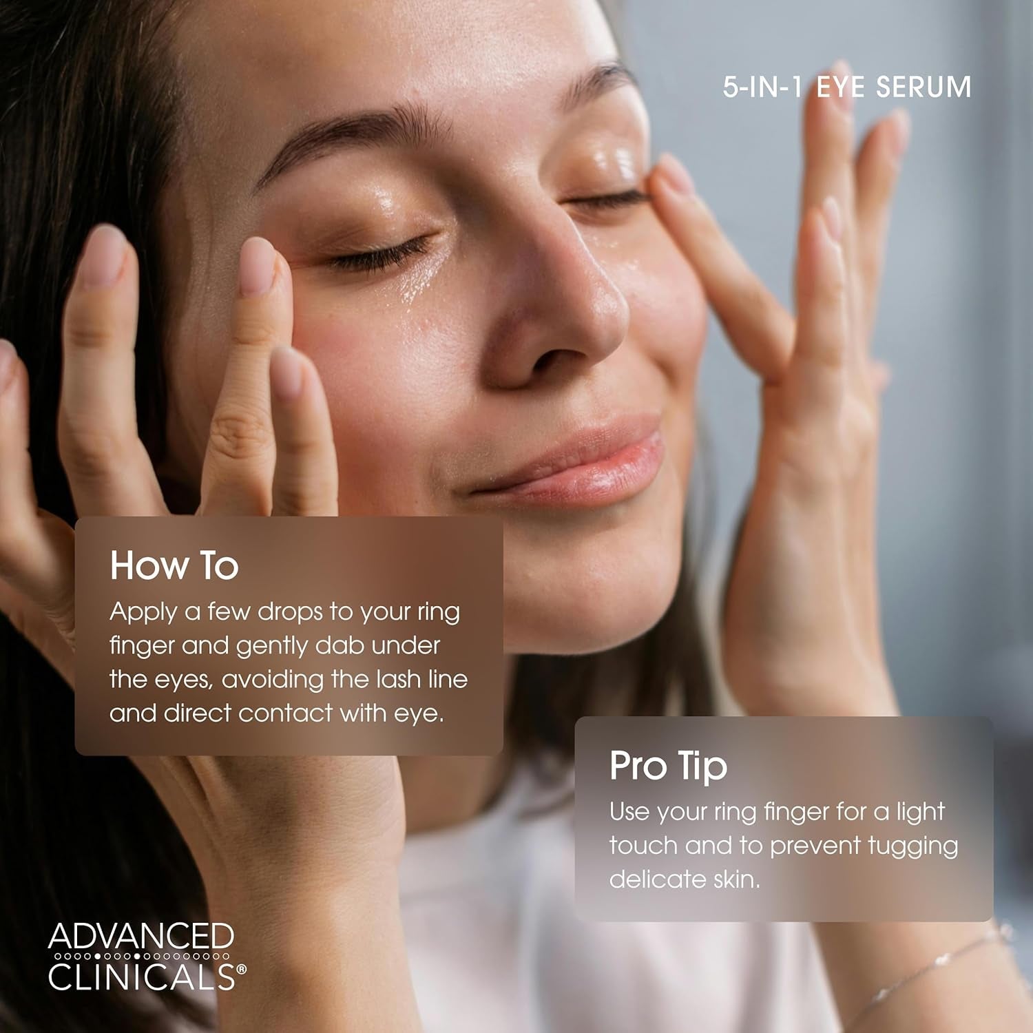 Advanced Clinicals Complete 5-In-1 Eye Serum – 59ml | Targets Dark Circles, Puffiness & Fine Lines
