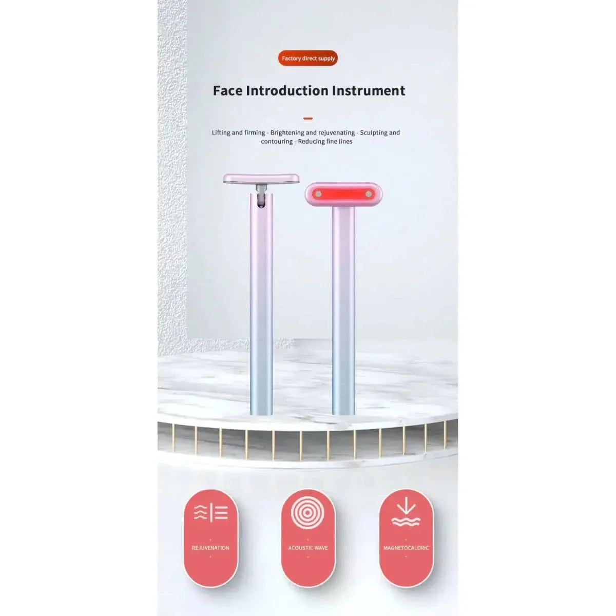 Facial Skincare Tool with Red Light Therapy - Glam Global UKGlam Global UK