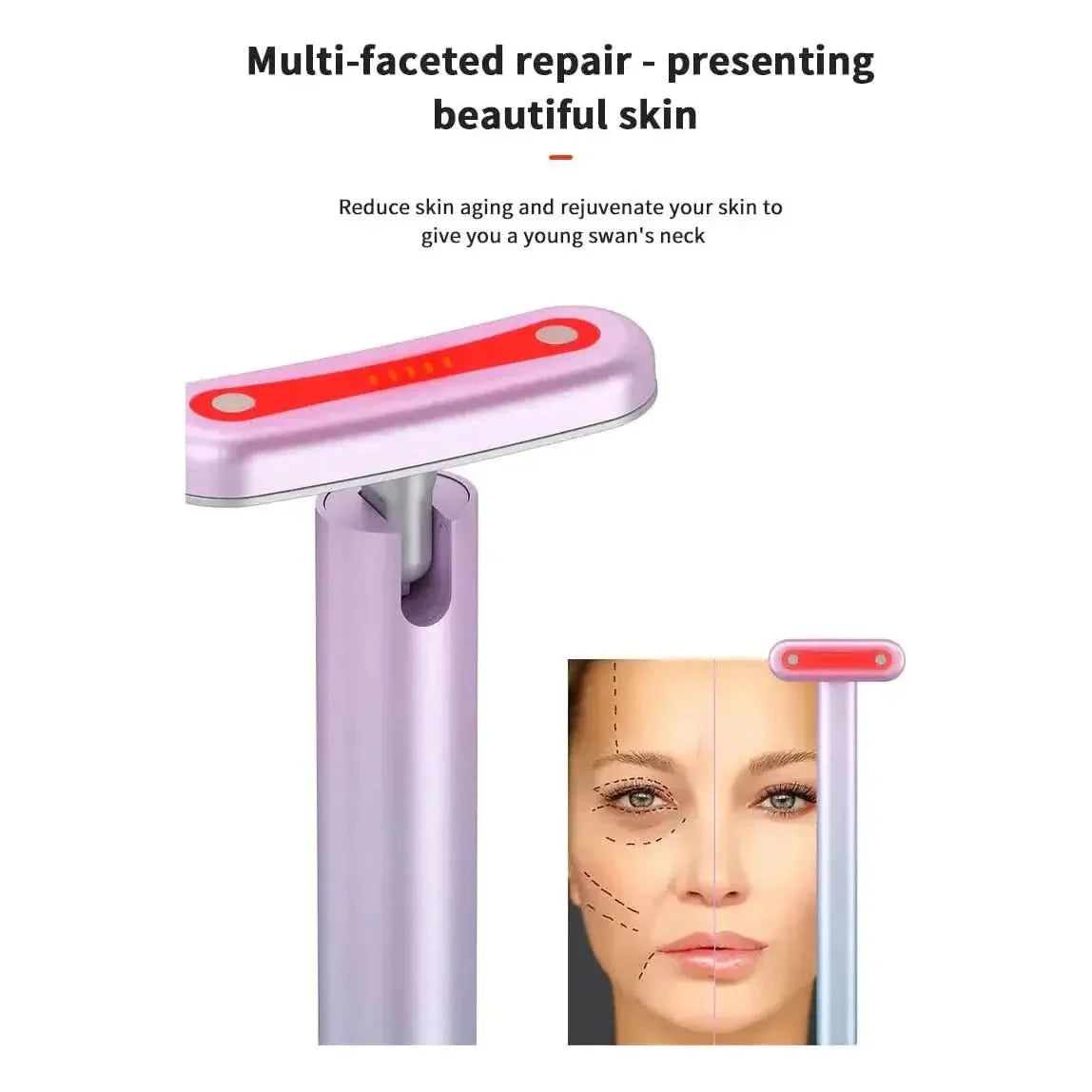 Facial Skincare Tool with Red Light Therapy - Glam Global UKGlam Global UK