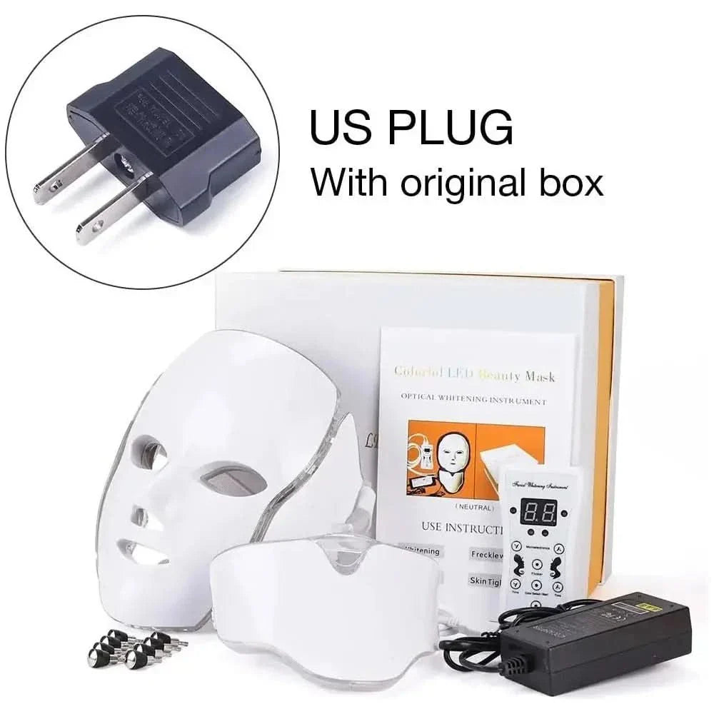 Foreverlily 7 Colors LED Facial Mask – Advanced LED Light Therapy for Radiant & Youthful Skin - Glam Global UKForeverlily