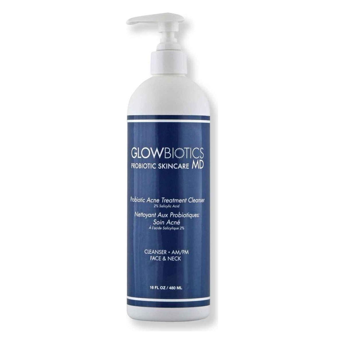 Glowbiotics Probiotic Acne Treatment Cleanser 2% Salicylic Acid - 473ml - Glam Global UKGlowbiotics