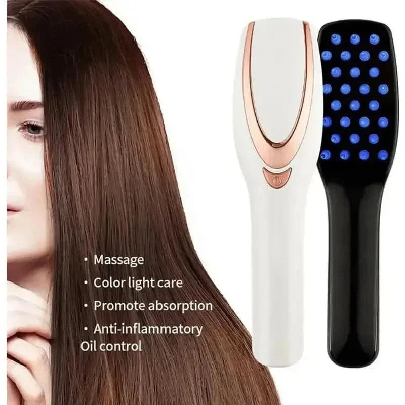 GlowHair Therapy Comb | 3 - in - 1 Phototherapy LED Massage Comb for Scalp Health - Glam Global UKGlowHair