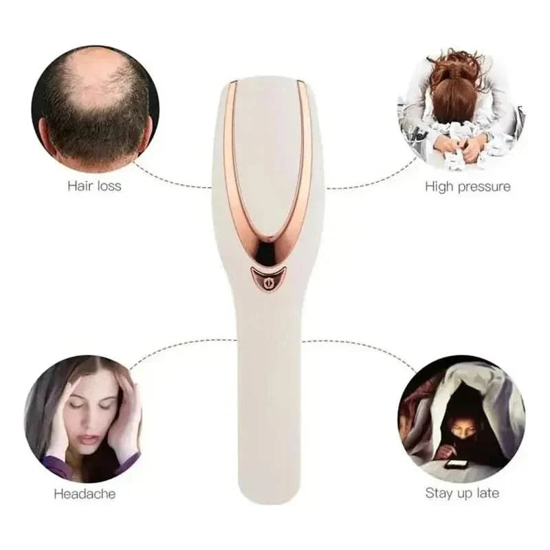 GlowHair Therapy Comb | 3 - in - 1 Phototherapy LED Massage Comb for Scalp Health - Glam Global UKGlowHair