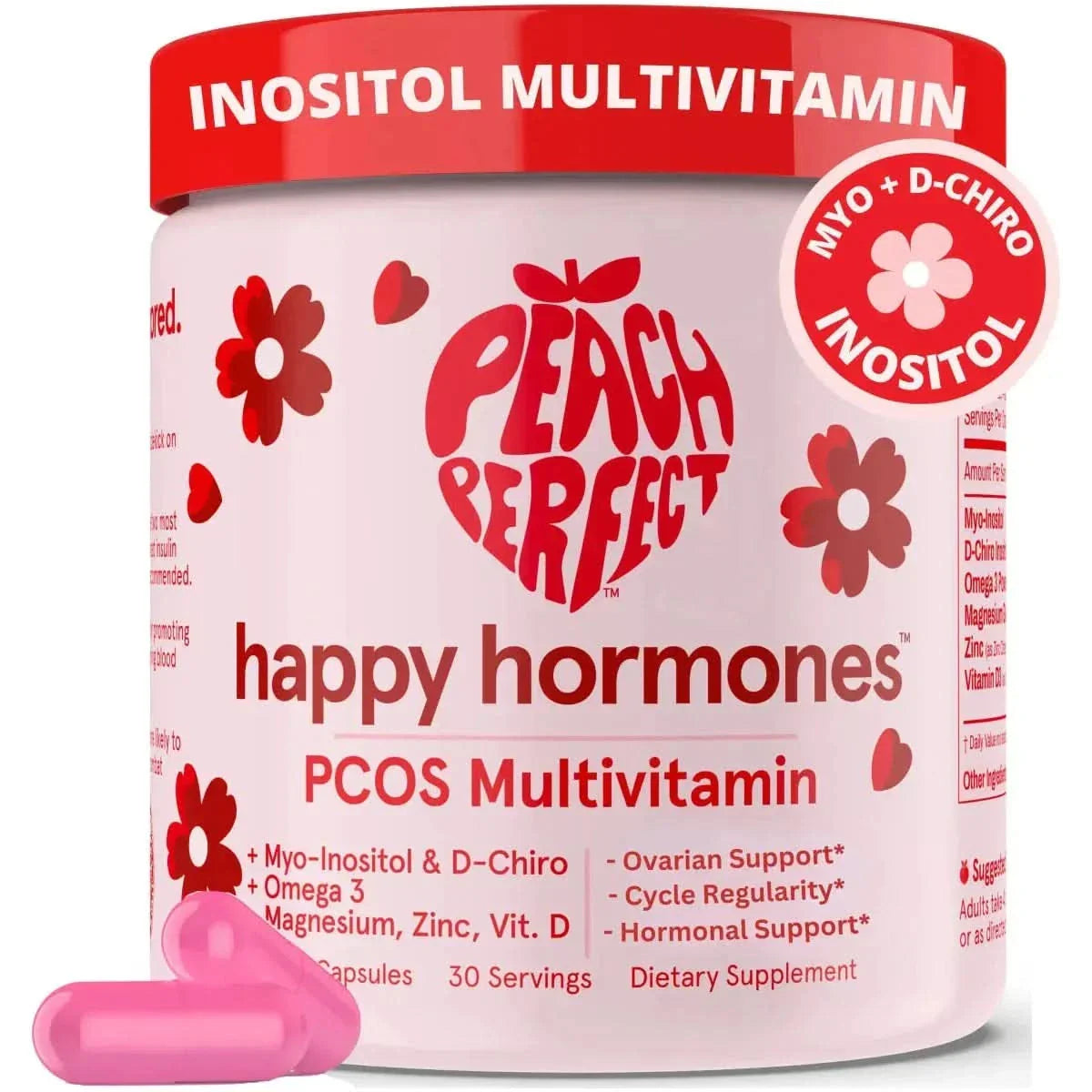Happy Hormones PCOS Multivitamin - 30 Servings - Glam Global UKPeach Perfect
