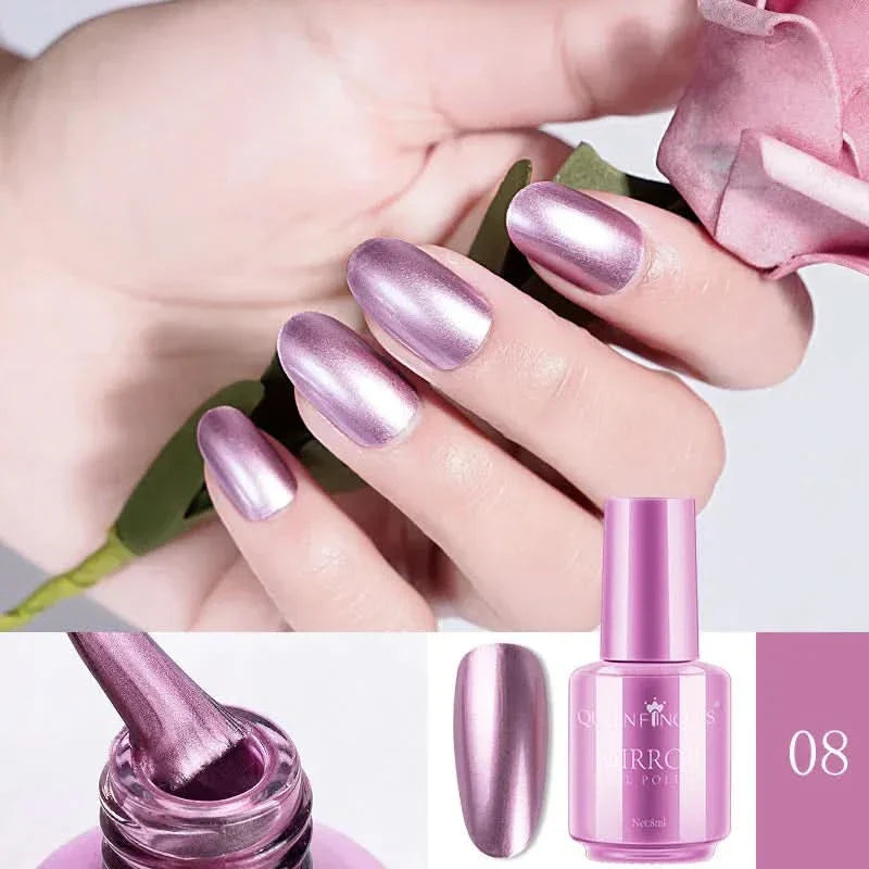 Mirror Nail Polish | High - Shine Metallic Finish | Long - Lasting & Durable | 8ml Bottle - Glam Global UKGlam Global UK