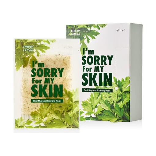 [I'm Sorry For My Skin] Real Mugwort Calming Mask 23g*10 Count - Glam Global UKI'm Sorry For My Skin