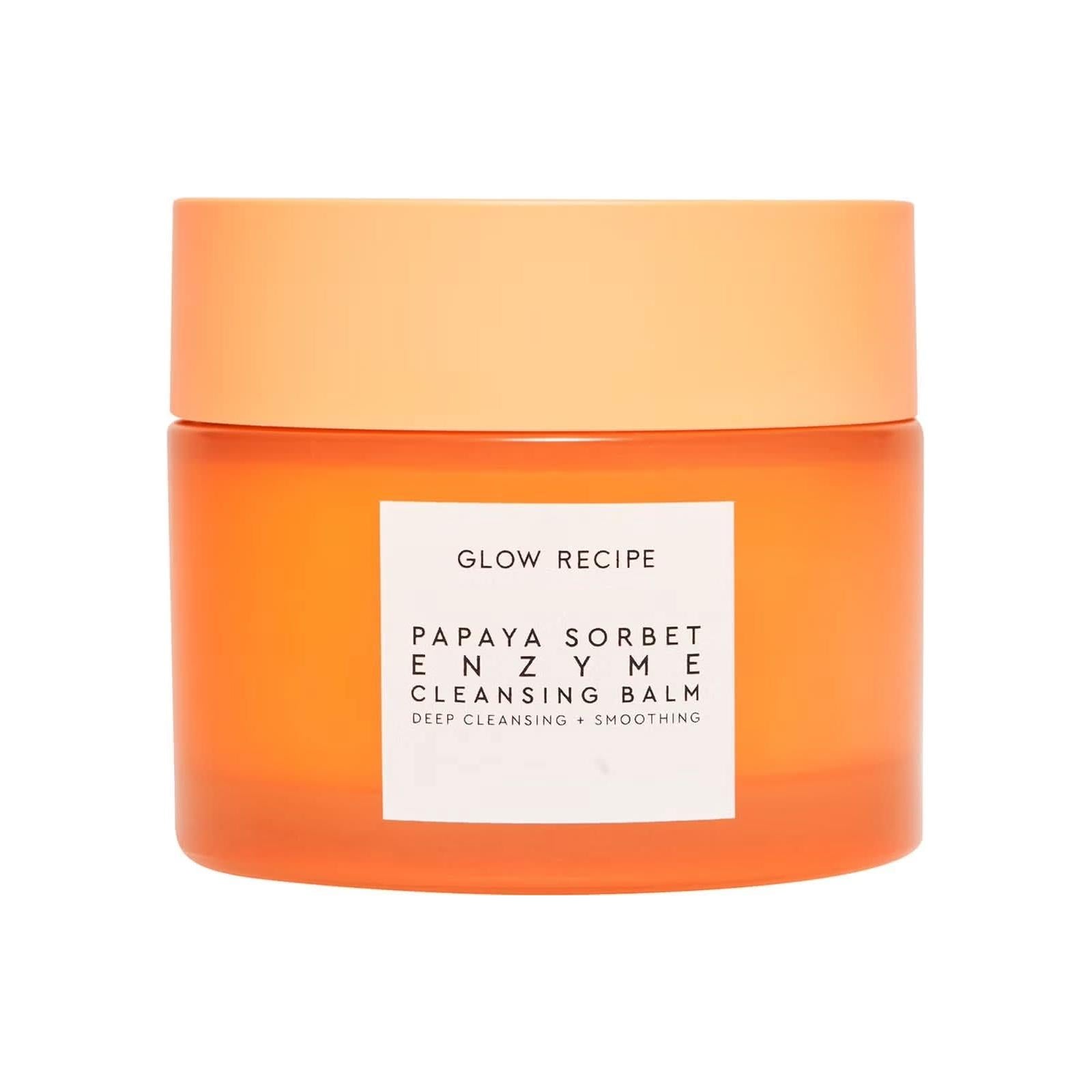 Glow Recipe Papaya Sorbet Enzyme Cleansing Balm – 100ml | Bálsamo limpiador de enzimas iluminador para piel radiante que se convierte en espuma