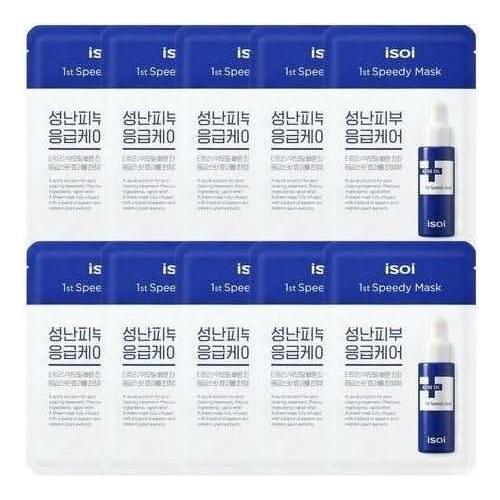 isoi Acni Dr. 1st Speedy Mask 20ml x 10ea – Tea Tree Oil, Centella, Licorice, Bulgarian Rose - Glam Global UKisoi