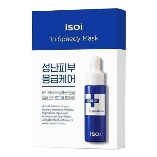 isoi Acni Dr. 1st Speedy Mask 20ml x 10ea – Tea Tree Oil, Centella, Licorice, Bulgarian Rose - Glam Global UKisoi