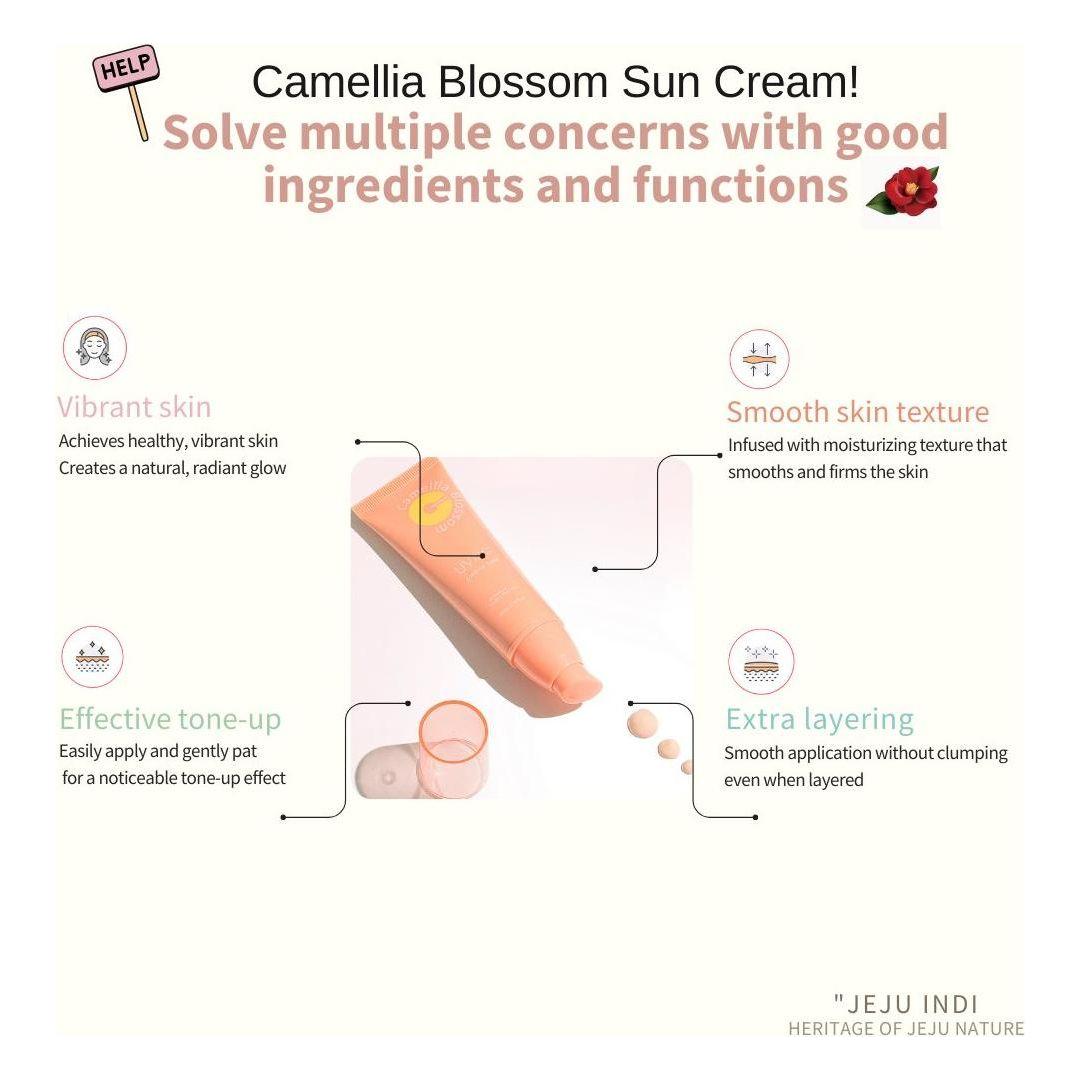 [JEJU INDI] Blossom Sun Cream 50ml - Glam Global UKJEJU INDI