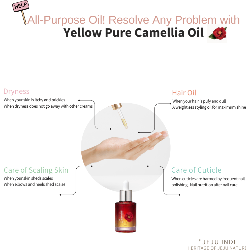 [JEJU INDI] Camellia Original Seed Oil - Pure Essence 30ml - Glam Global UKJEJU INDI