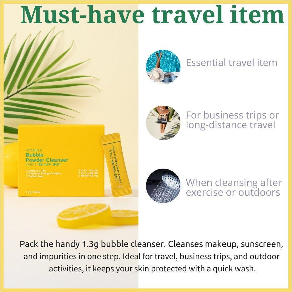 [JEJU INDI] Vitamin C Bubble Powder Cleanser 30ea - Glam Global UKJEJU INDI