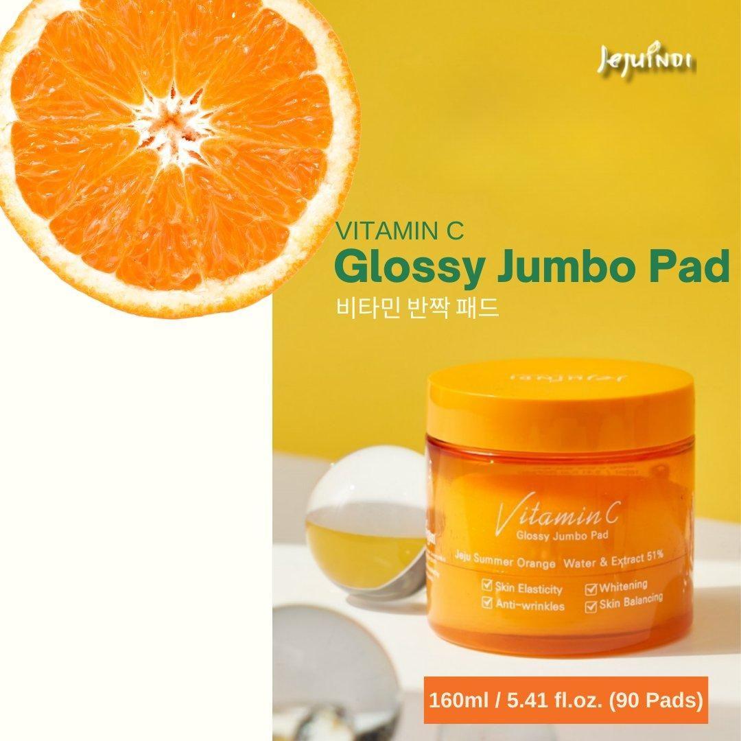 [JEJU INDI] Vitamin C Glossy Jumbo Pad 160ml - Glam Global UKJEJU INDI